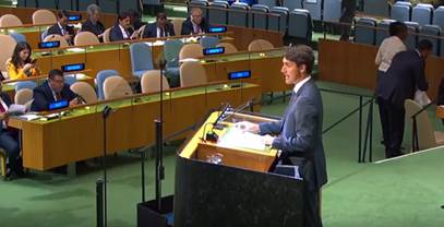 Trudeau Speaks to Empty Room at United Nations