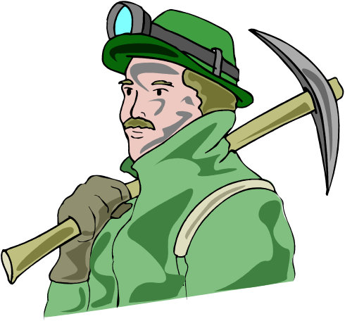 Miner with Pick Axe